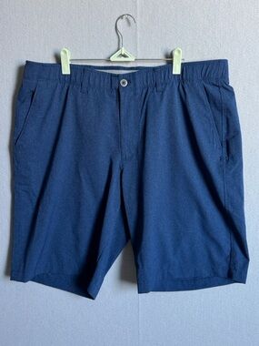 Under Armour Shorts Sz 40 Match Play Vented Golf Navy Heatgear 10” Inseam Chino